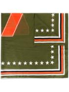 Givenchy Star Print Scarf, Women's, Green, Silk/cotton