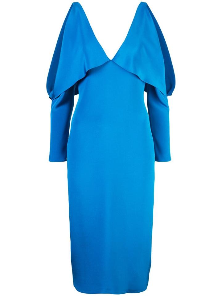 Cushnie Cold Shoulder Dress - Blue