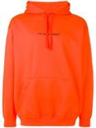 F.a.m.t. Slogan Print Hooded Sweatshirtd - Orange