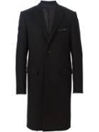 Givenchy Frayed Evening Coat, Men's, Size: 48, Black, Wool/cotton/spandex/elastane/viscose