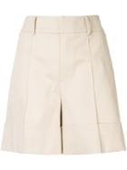 Goen.j Embellished Lace-trimmed Shorts - White