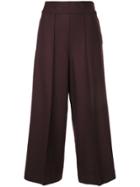 Des Prés Cropped Wide-leg Trousers - Pink & Purple