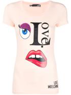 Love Moschino Face T-shirt - Yellow & Orange