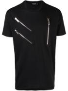 Dsquared2 Zipper Detail Shirt, Men's, Size: Large, Black, Cotton