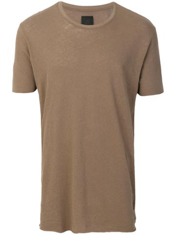 Thom Krom Contrast Stripe Detail T-shirt - Brown