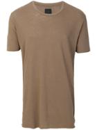 Thom Krom Contrast Stripe Detail T-shirt - Brown