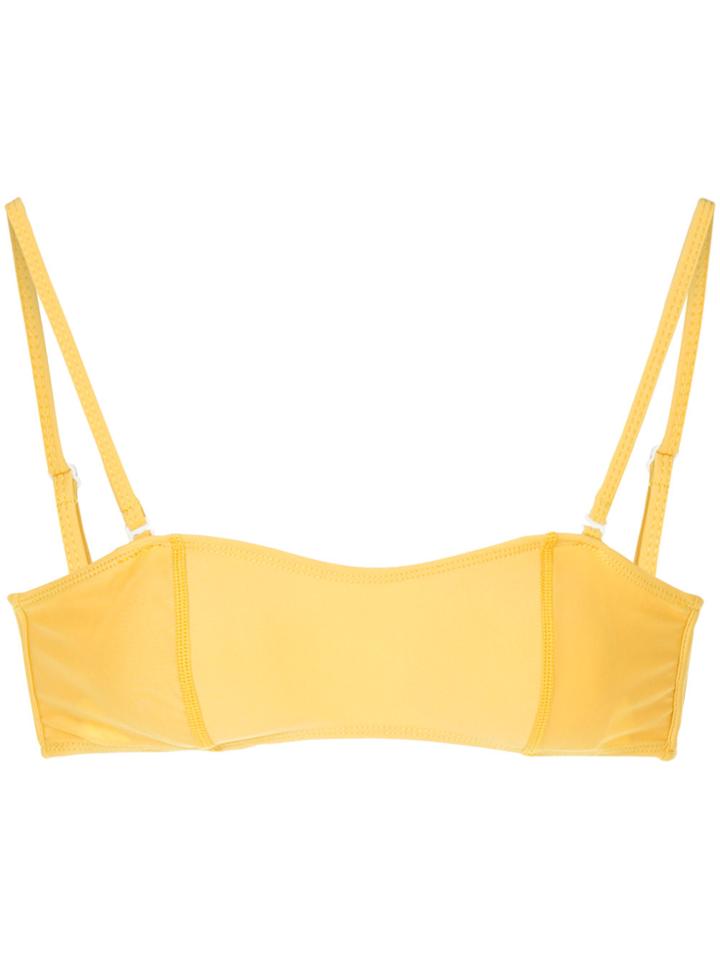 Duskii Removable Strap Bandeau Bikini Top - Yellow & Orange