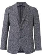 Tagliatore Checked Blazer, Men's, Size: 46, Blue, Linen/flax/cupro/cotton/polyamide