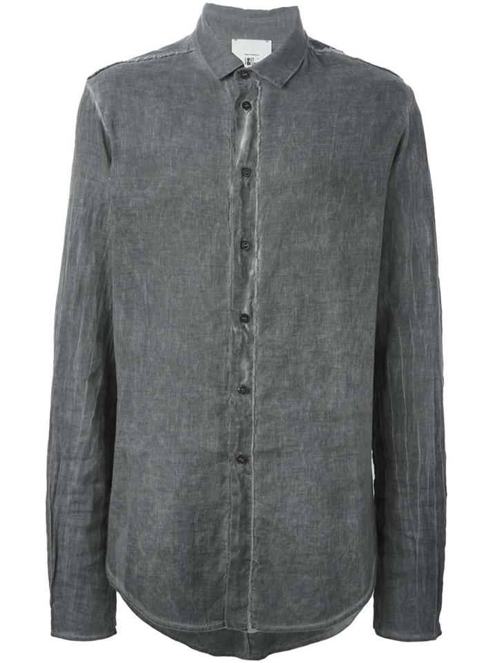Lost & Found Rooms Long Sleeve Shirt, Men's, Size: Small, Grey, Cotton/linen/flax