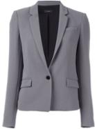 Joseph Single Button Blazer, Women's, Size: 42, Grey, Acetate/polyester/viscose