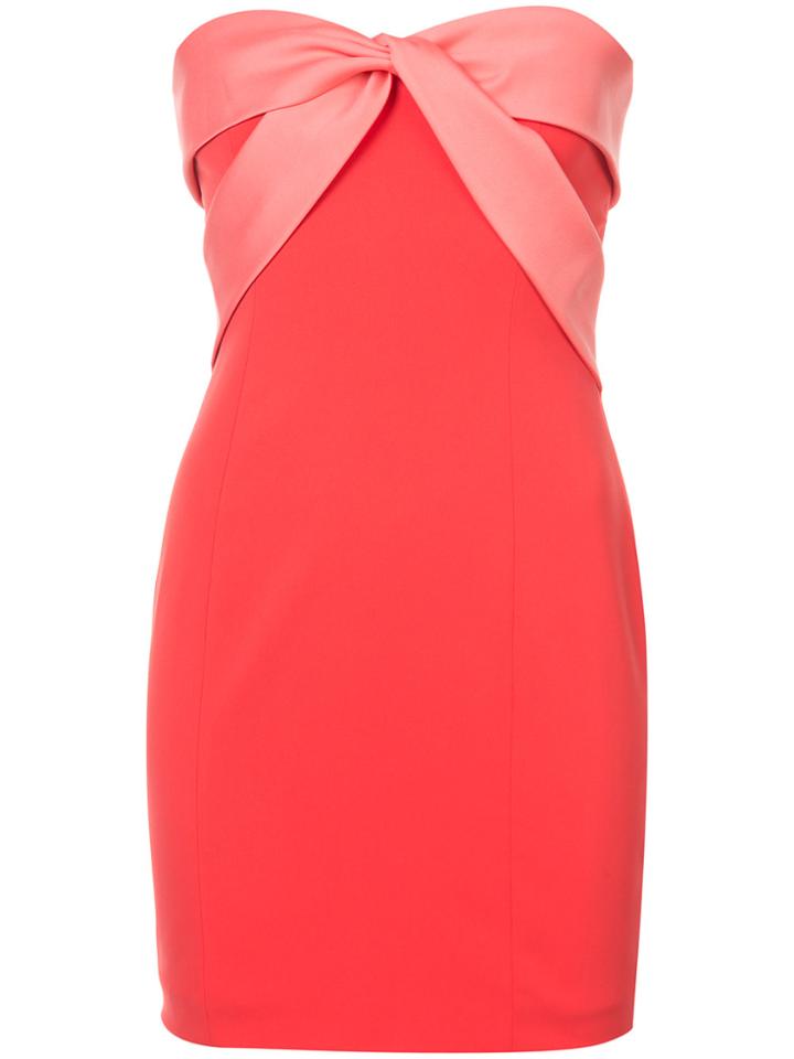 Jay Godfrey Strapless Fitted Mini Dress - Red