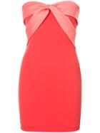 Jay Godfrey Strapless Fitted Mini Dress - Red