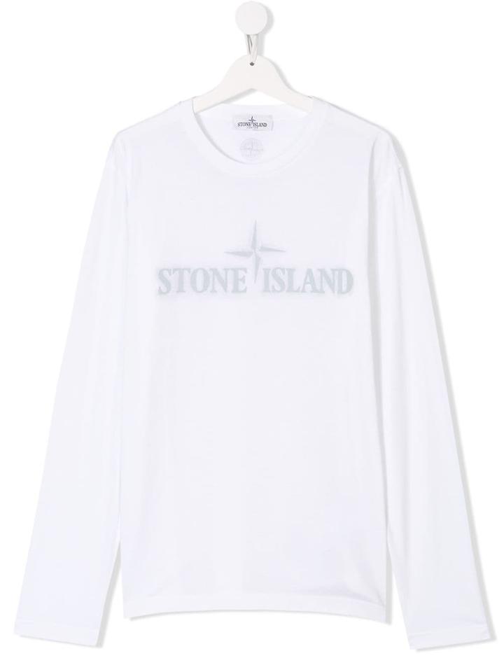Stone Island Junior Teen Long-sleeve T-shirt - White