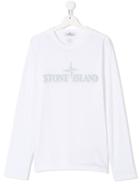 Stone Island Junior Teen Long-sleeve T-shirt - White