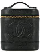 Chanel Vintage Logo Vanity Case - Black