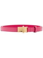 Prada Logo Plaque Belt - Pink & Purple