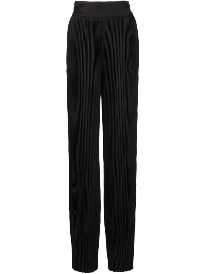 Balmain Pleated Trousers, Women's, Size: 38, Black, Viscose/silk