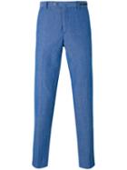 Pt01 - Skinny Trousers - Men - Cotton/linen/flax - 48, Blue, Cotton/linen/flax