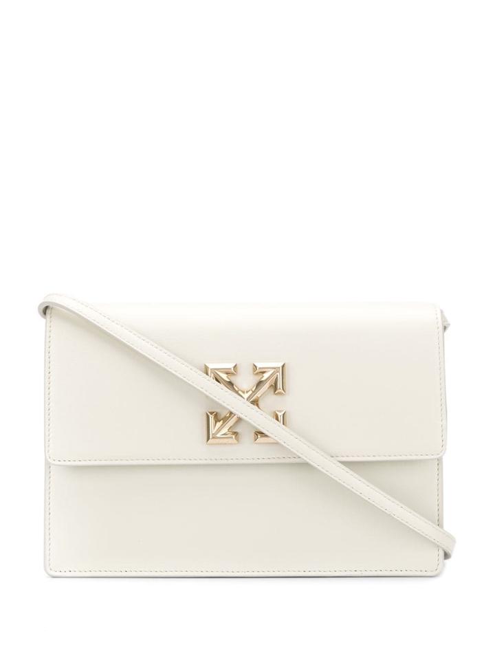 Off-white Arrow Plaque Crossbody Bag - Neutrals