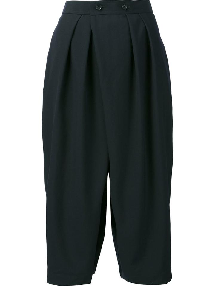 Comme Des Garçons Comme Des Garçons High-waist Pleated Cropped Trousers
