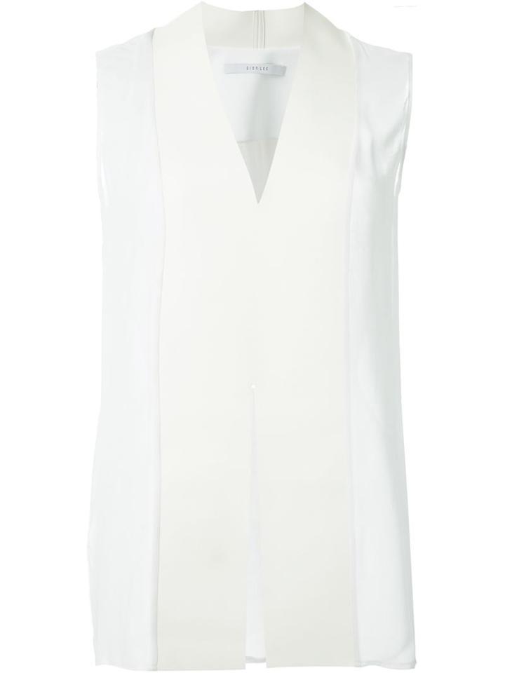 Dion Lee Mirror Sheer Tank Top, Women's, Size: 12, White, Silk