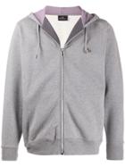 Ps Paul Smith Organic Cotton Zipped Hoodie - Grey