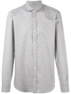 Z Zegna Floral Print Shirt, Men's, Size: 43, Grey, Cotton
