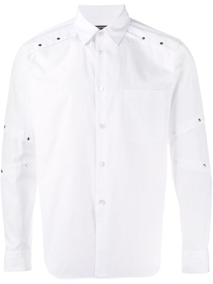 Comme Des Garçons Homme Plus Buttoned Panel Shirt, Men's, Size: Large, White, Cotton