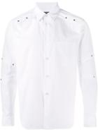 Comme Des Garçons Homme Plus Buttoned Panel Shirt, Men's, Size: Large, White, Cotton