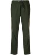 White Sand Side Stripes Trousers - Green