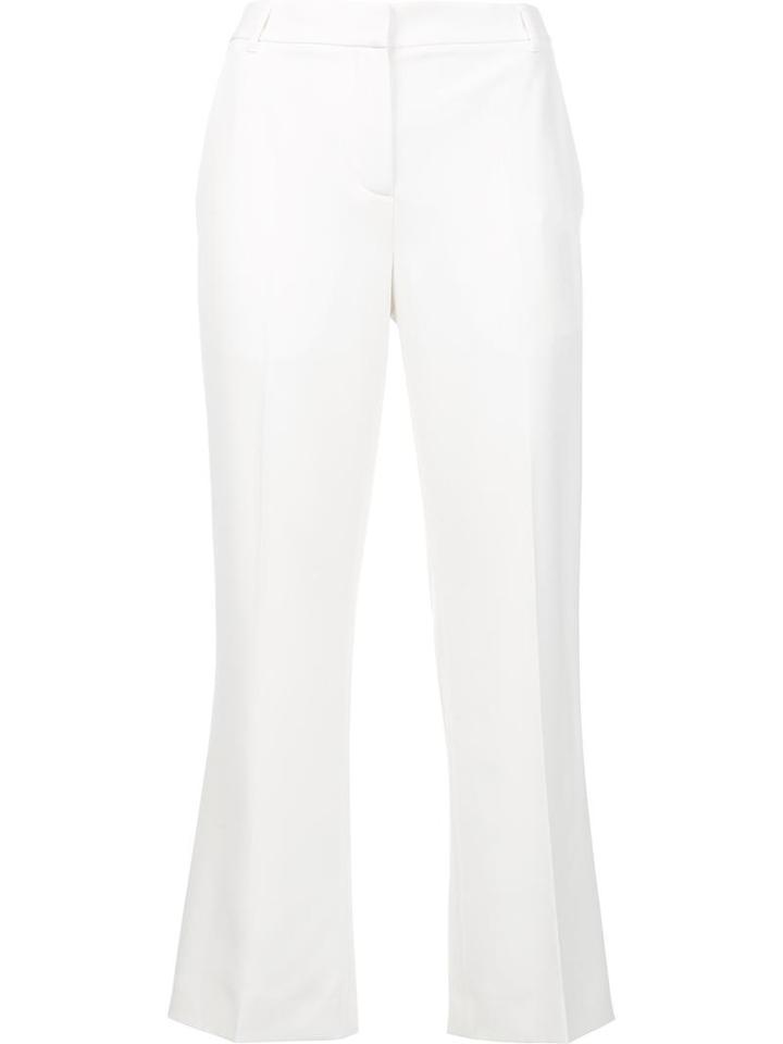 T By Alexander Wang Cropped Trousers, Women's, Size: 6, White, Polyester