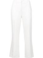 T By Alexander Wang Cropped Trousers, Women's, Size: 6, White, Polyester