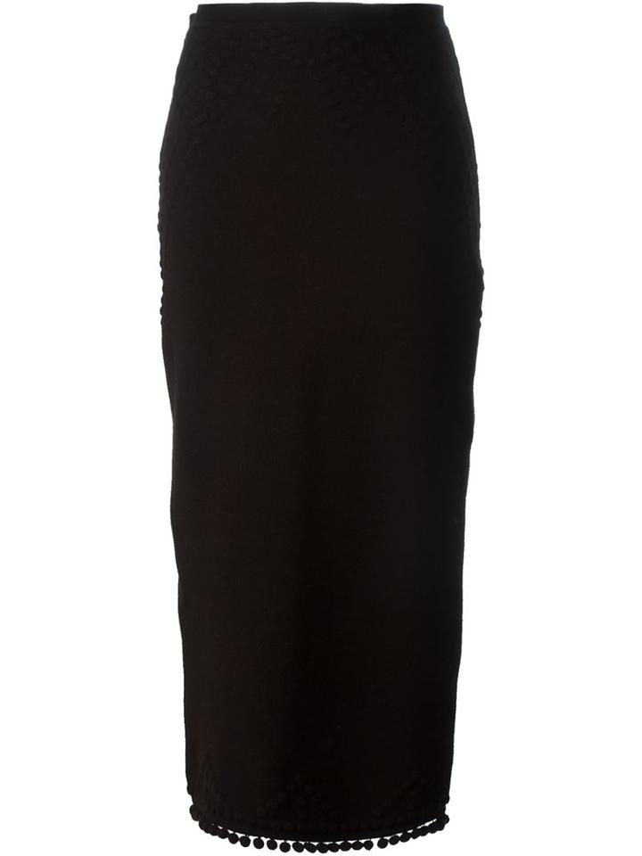 Christian Dior Vintage Bobble Trim Pencil Skirt