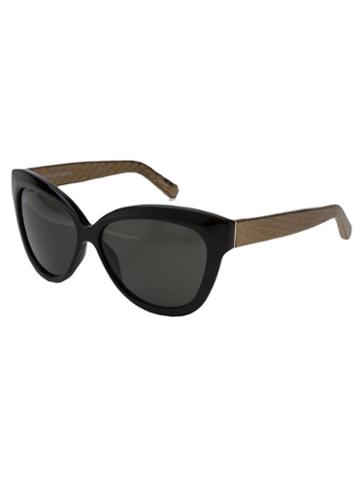 Linda Farrow 'linda Farrow 38' Sunglasses, Women's, Black, Plastic/leather