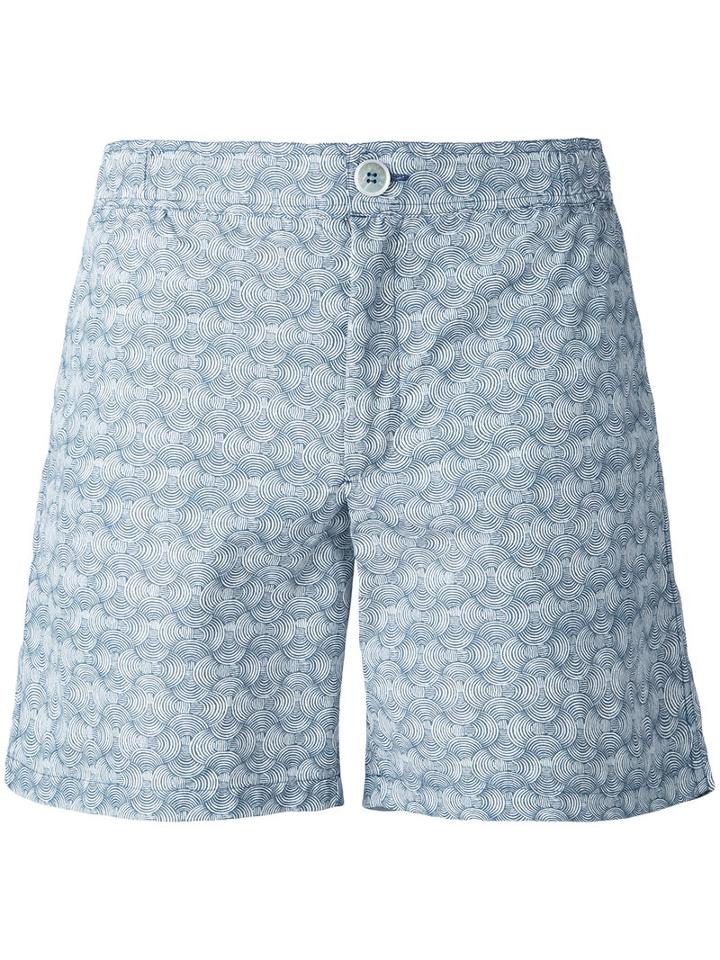 Lines Print Swim Shorts - Men - Nylon/spandex/elastane - Xxl, Grey, Nylon/spandex/elastane, Fashion Clinic Timeless