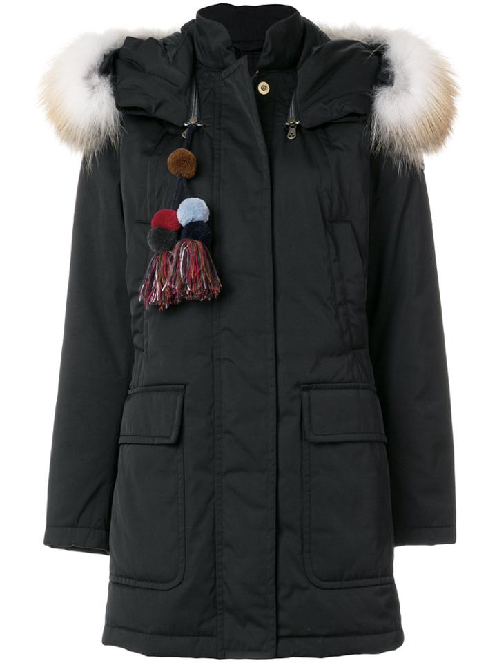Peuterey Tassel Detail Parka - Black