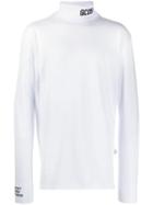 Gcds Roll Neck Logo Sweatshirt - White