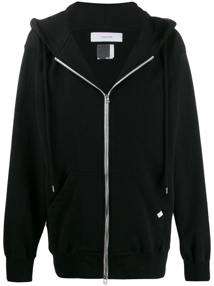 Facetasm Zip-up Hooded Jacket - Black