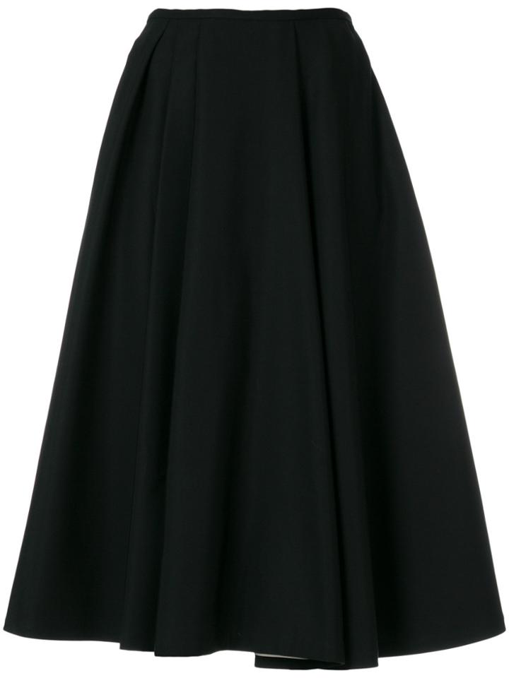Rochas High-waisted Full Midi Skirt - Black