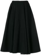 Rochas High-waisted Full Midi Skirt - Black