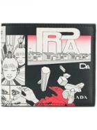 Prada Comic Print Wallet - Black