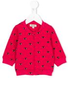 Kenzo Kids - Eye Detail Zip-up Cardigan - Kids - Cotton - 12 Mth, Pink/purple