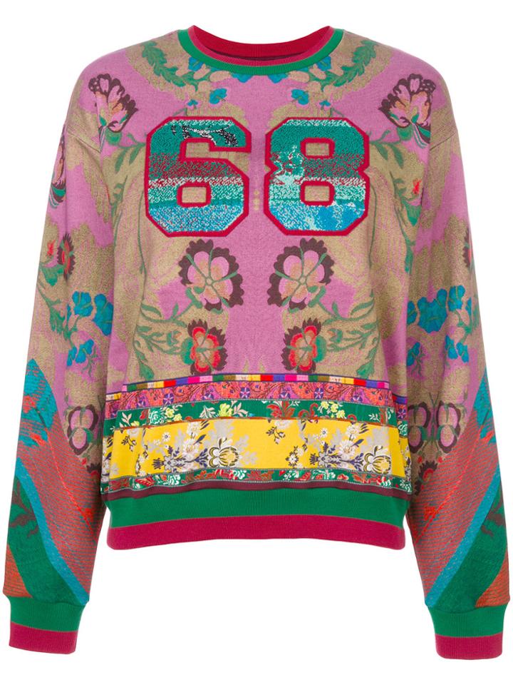 Etro Sequin Patterned 68 Jumper - Pink & Purple