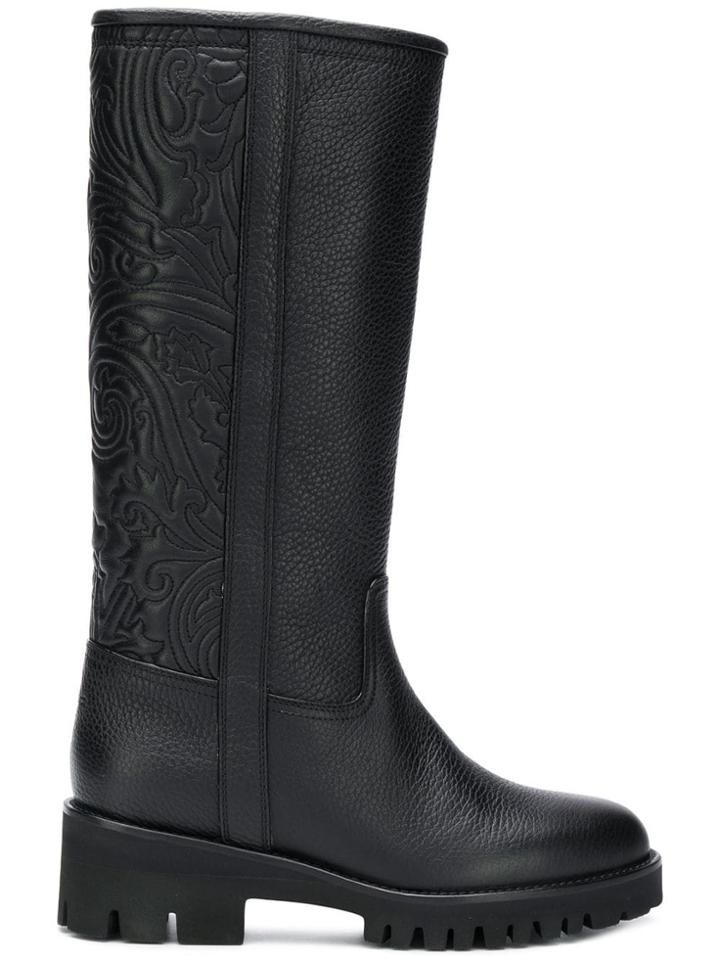 Etro Paisley Relief Boots - Black
