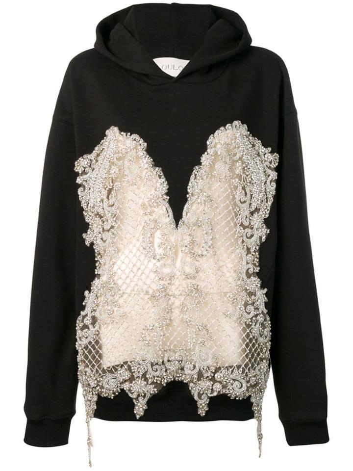 Loulou Embellished Hoodie - Black