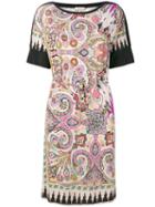 Etro Belted Paisley Dress, Women's, Size: 46, Viscose/polyamide