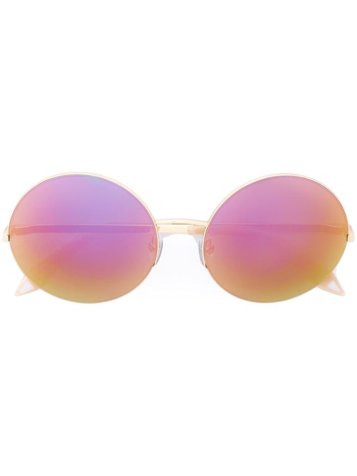 Victoria Beckham 'supra Round' Sunglasses - Metallic