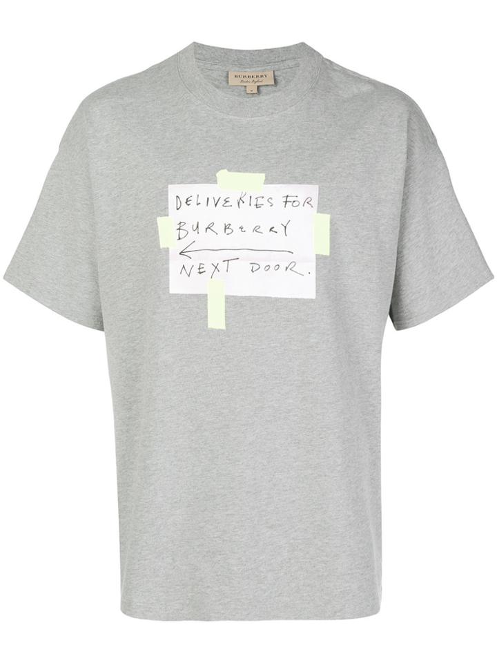 Burberry Logo Graphic T-shirt - Grey