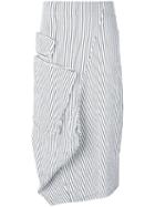 Rundholz Black Label - Asymmetrical Skirt - Women - Linen/flax/polyamide/spandex/elastane/viscose - S, White, Linen/flax/polyamide/spandex/elastane/viscose