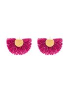 Katerina Makriyianni Wool Fan Earrings - Pink